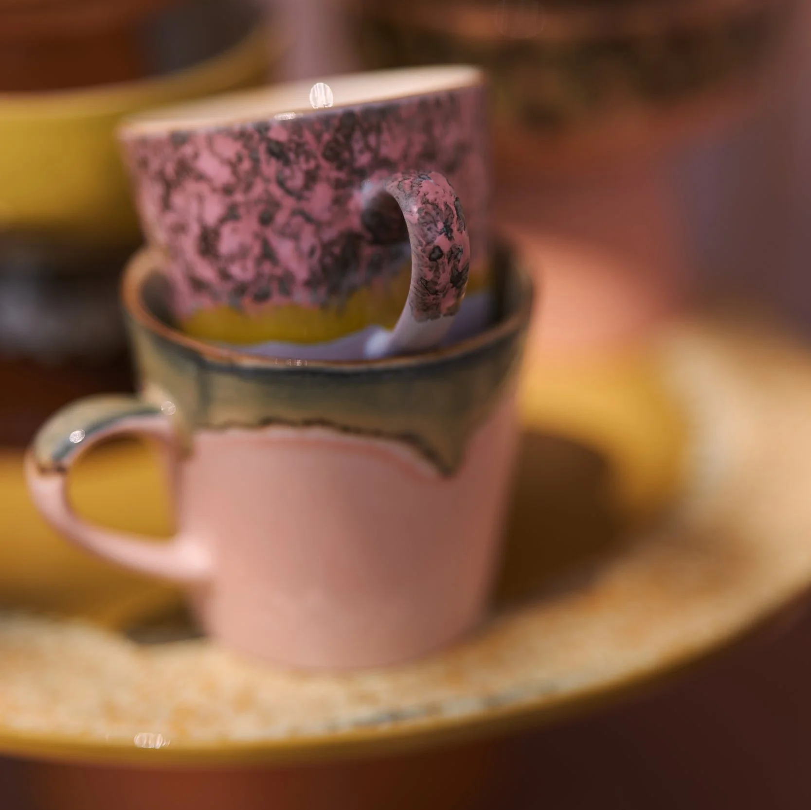 Pre-order 70s Ceramics Americano Mugs Radiant (set of 4) - Image 4