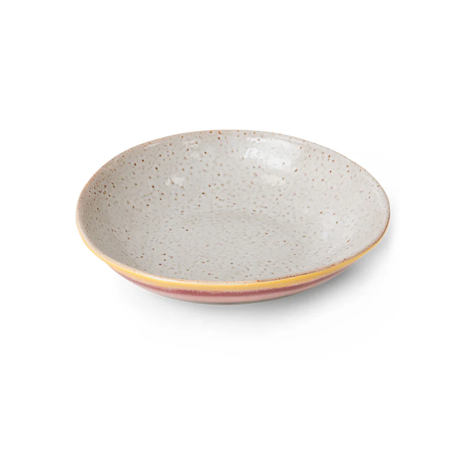 Pre-order 70s Ceramics: Curry Bowls  - Hibiscus, Set of 2 - Image 4