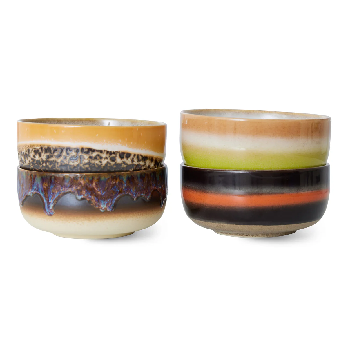 70s Ceramics: Dessert Bowls Humus (set of 4) - Image 4