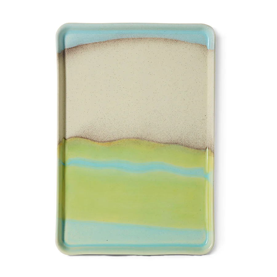 70s Ceramics: Large Tray Glint