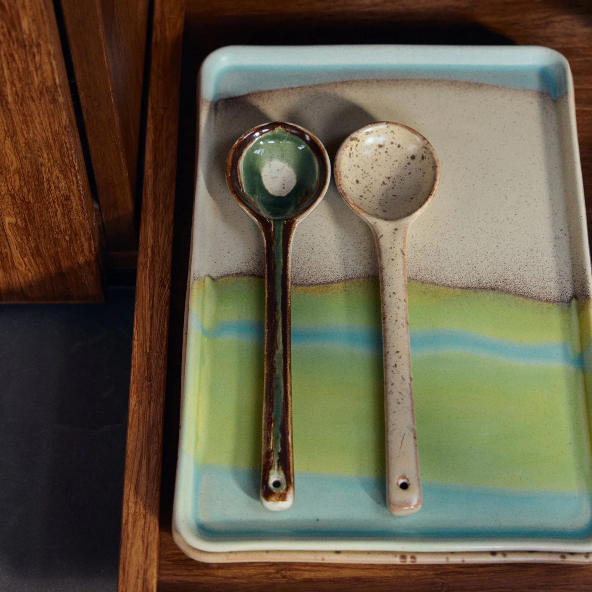 70s Ceramics: Large Tray Glint - Image 5