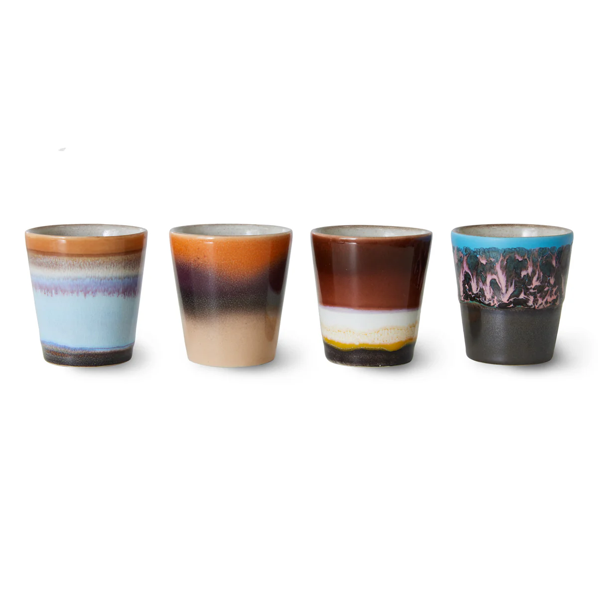 PRE ORDER 70s Ceramics Ristretto Mugs Solar (Set of 4) - Image 3