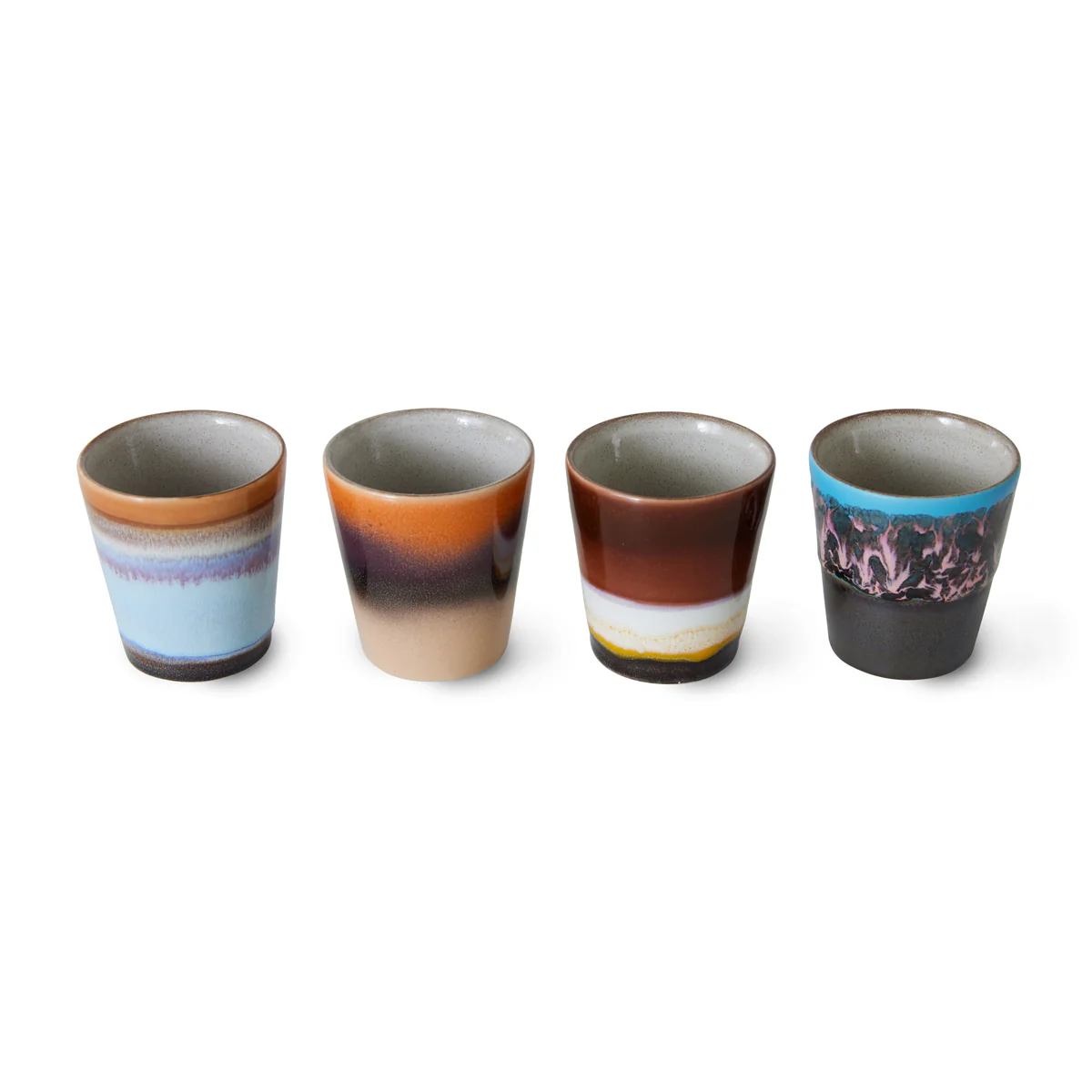 PRE ORDER 70s Ceramics Ristretto Mugs Solar (Set of 4) - Image 4