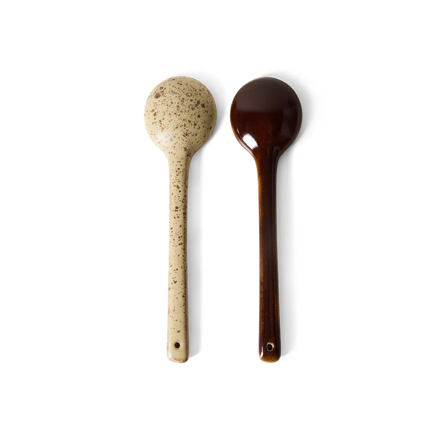 70s Ceramics: Serving Spoons Hills, Set of 2 - Image 3