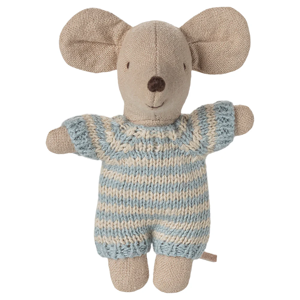 Baby Mouse In Carry Cot - Blue - Image 4