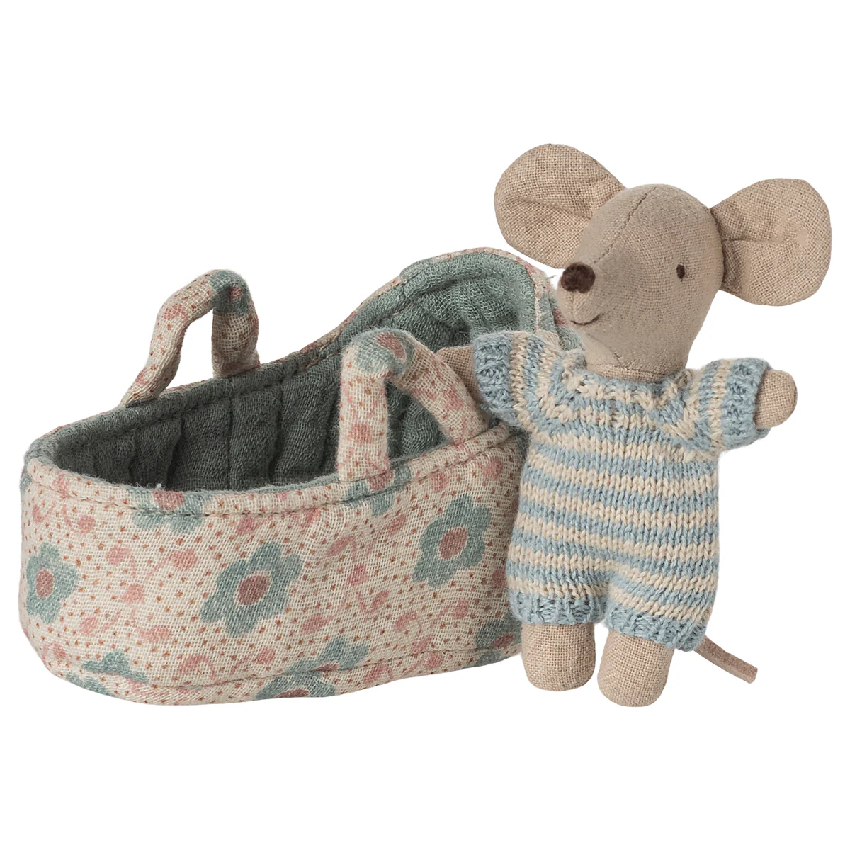 Baby Mouse In Carry Cot - Blue - Image 5