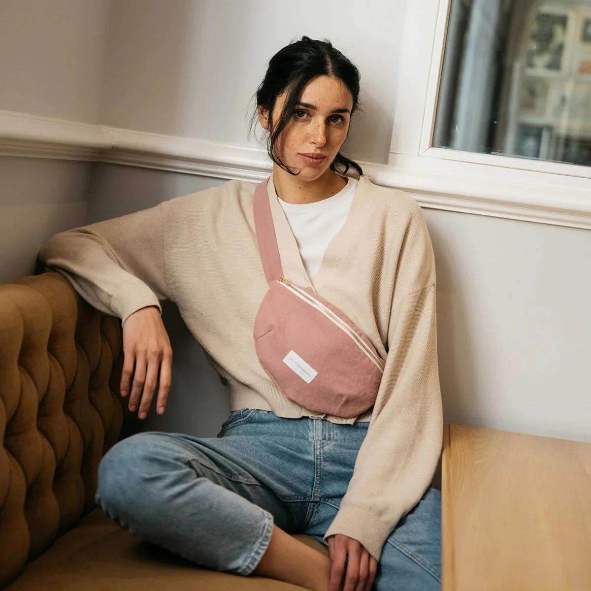 Banana Bag in Organic Rosewood Cotton Canvas - Image 2