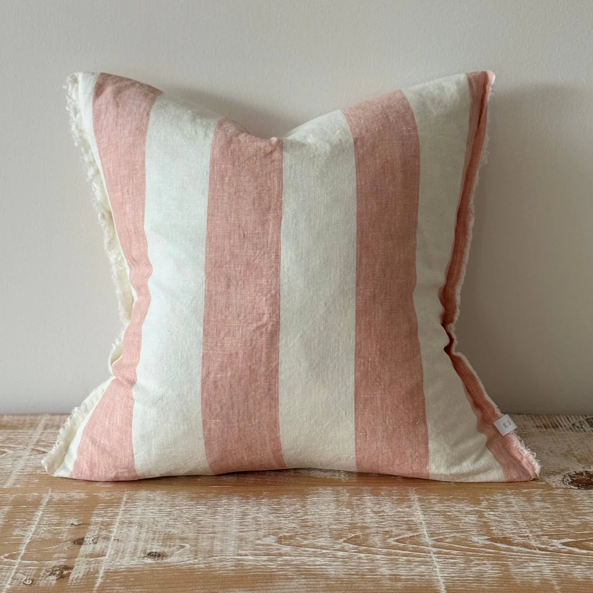 Esmee Pink Wide Stripe Cushion 45 x 45 cm