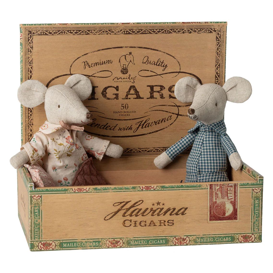 Pre-order Grandma and Grandpa mice in Cigarbox - Image 3