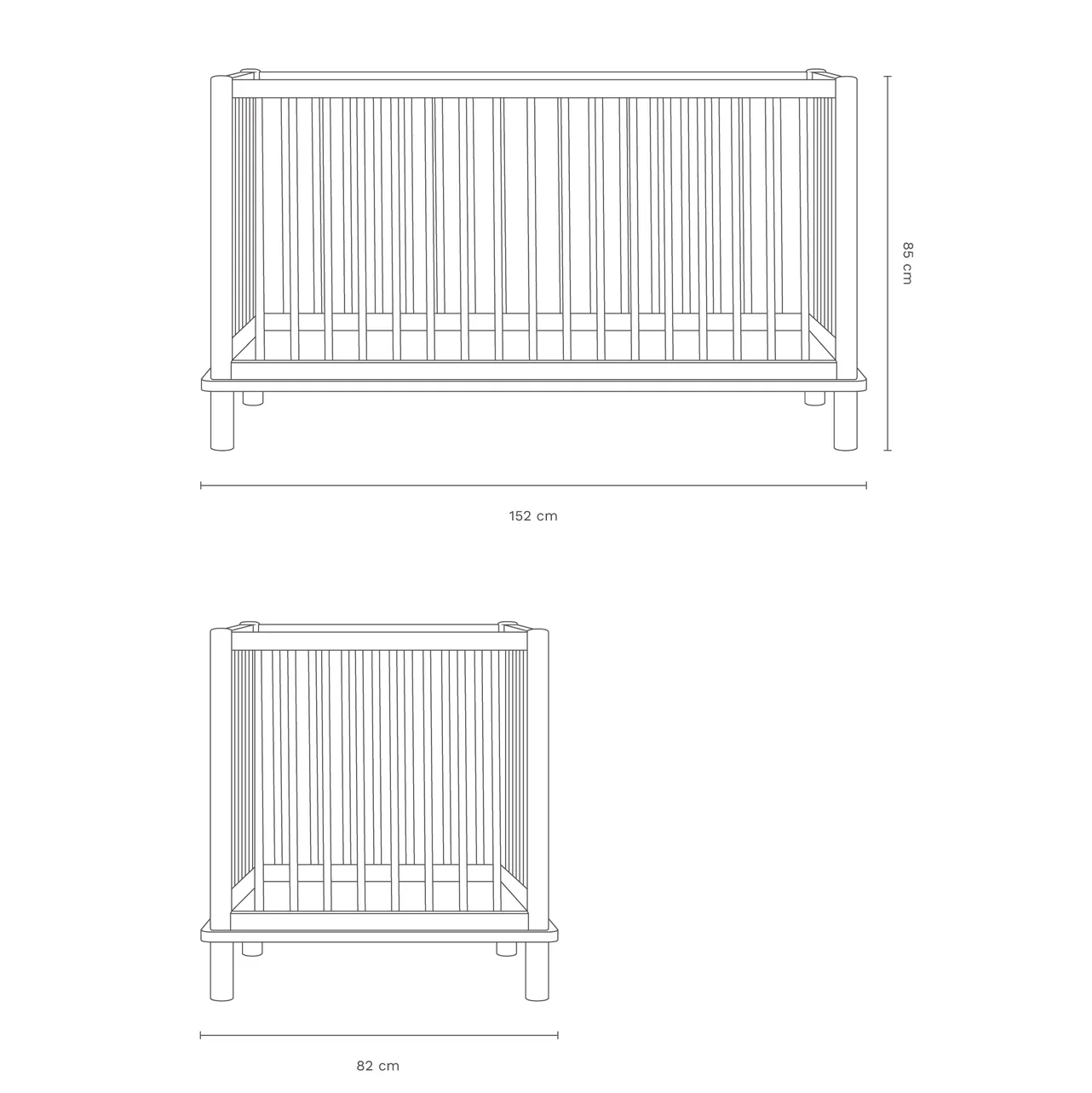 Latitude Evolving Solid Oak Crib - Image 7
