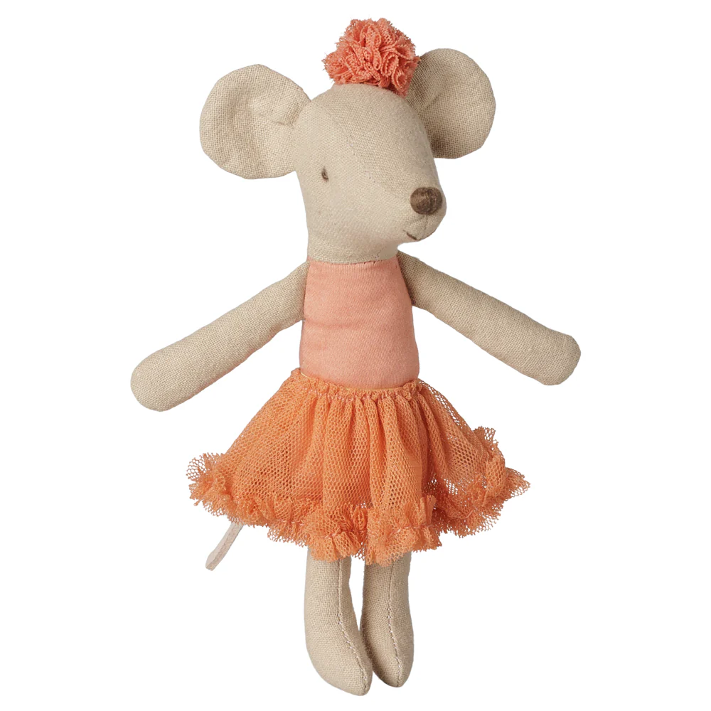 PRE_ORDER Ballerina mouse, Big sister - Coral  *October*