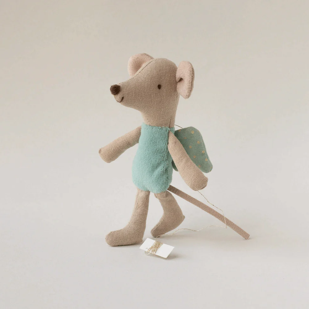 PRE ORDER Maileg, Fairy mouse, Little - Mint - Image 3