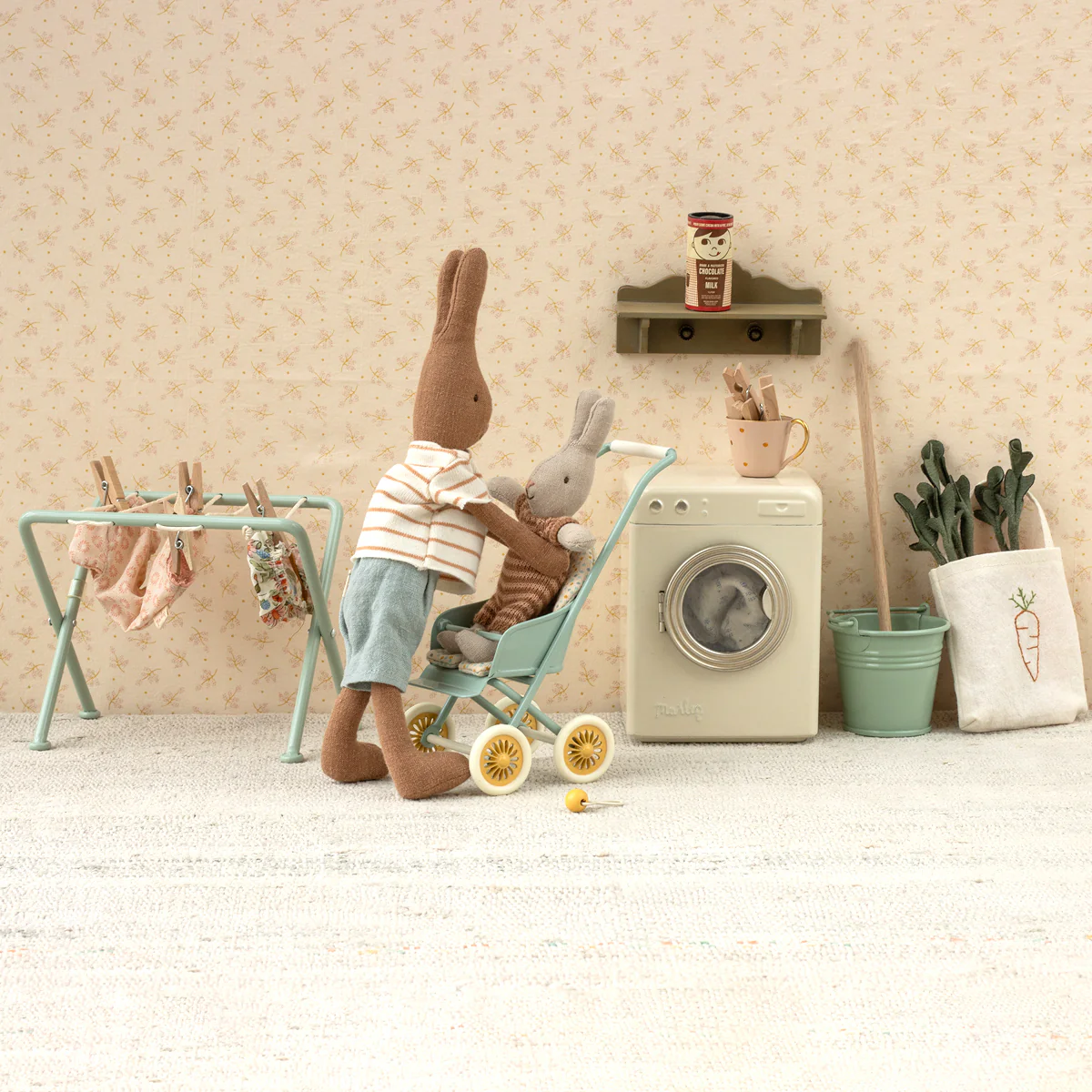 Maileg Stroller, Micro Mint - Image 2