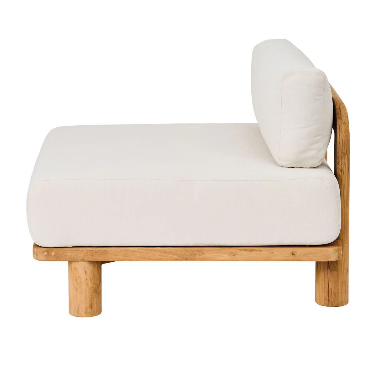 Module Single, w/QDF Cushion, Teak, 90x93xH40/60cm - Image 2