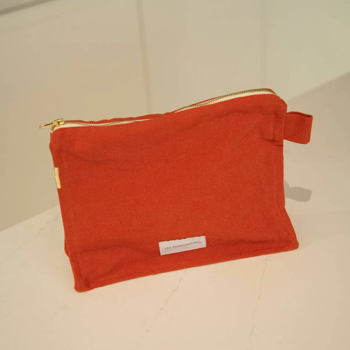 Organic Cotton Canvas Toiletry Bag in Flamboyant Orange - Image 4