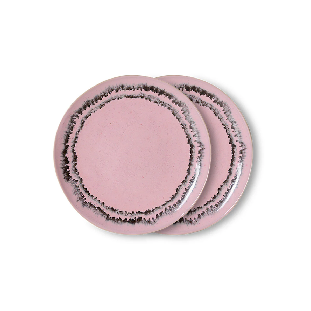70's Ceramics Dessert Plate Bubble Set of 2