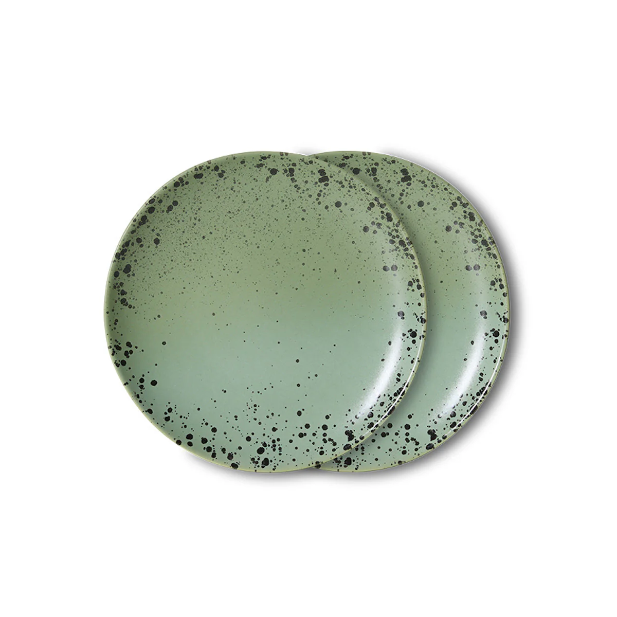 70's Ceramics Dessert Plate Fleck, Set of 2