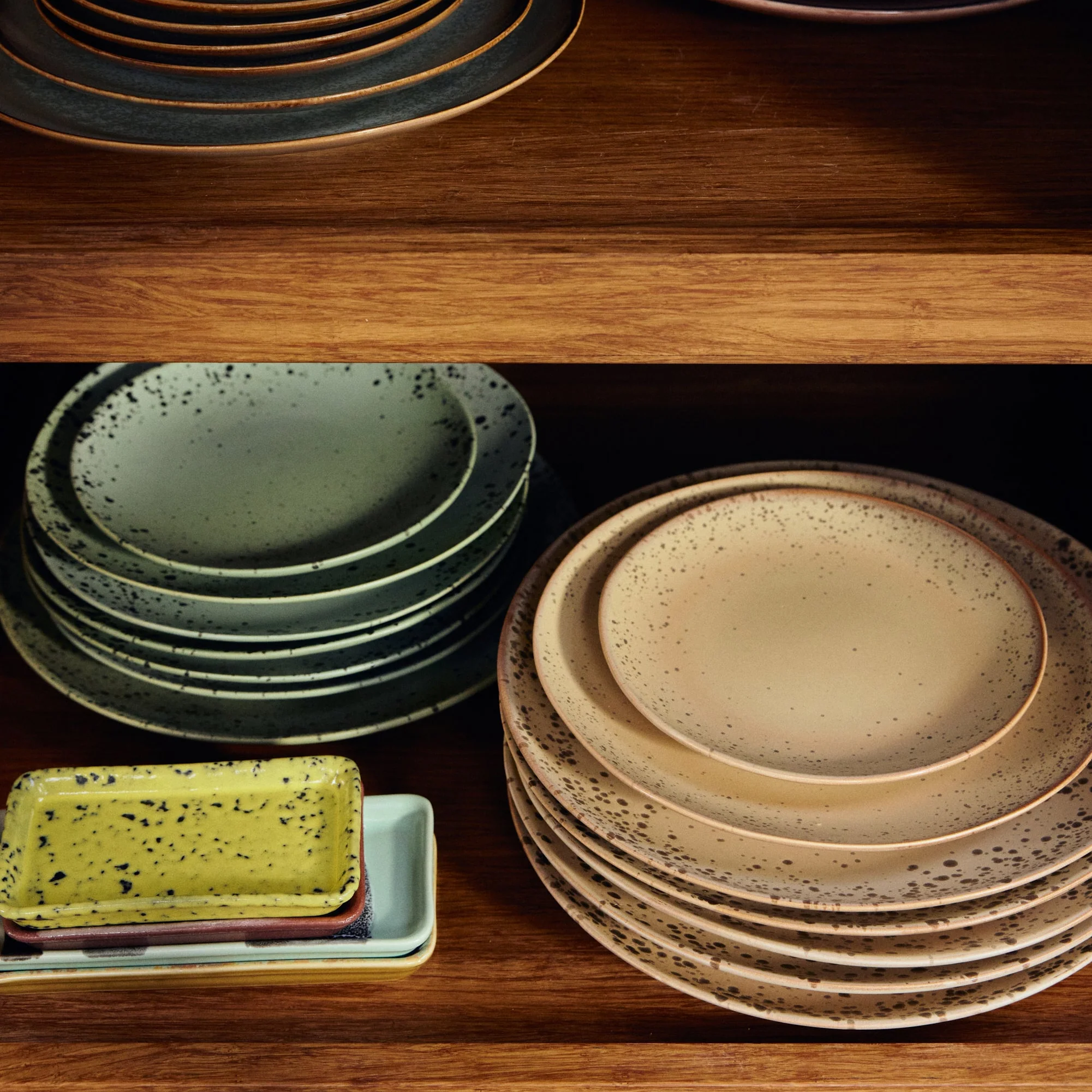 70's Ceramics Dinner Plate Grit, Set of 2 - Image 2