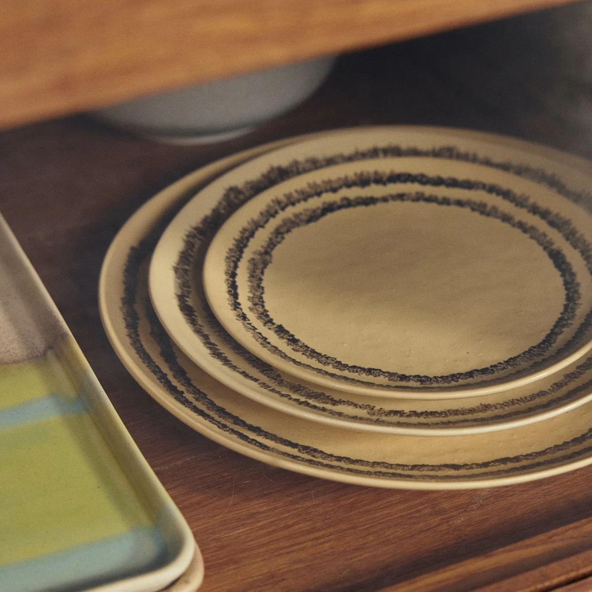 70's Ceramics Dinner Plate Vanilla, Set of 2 - Image 2