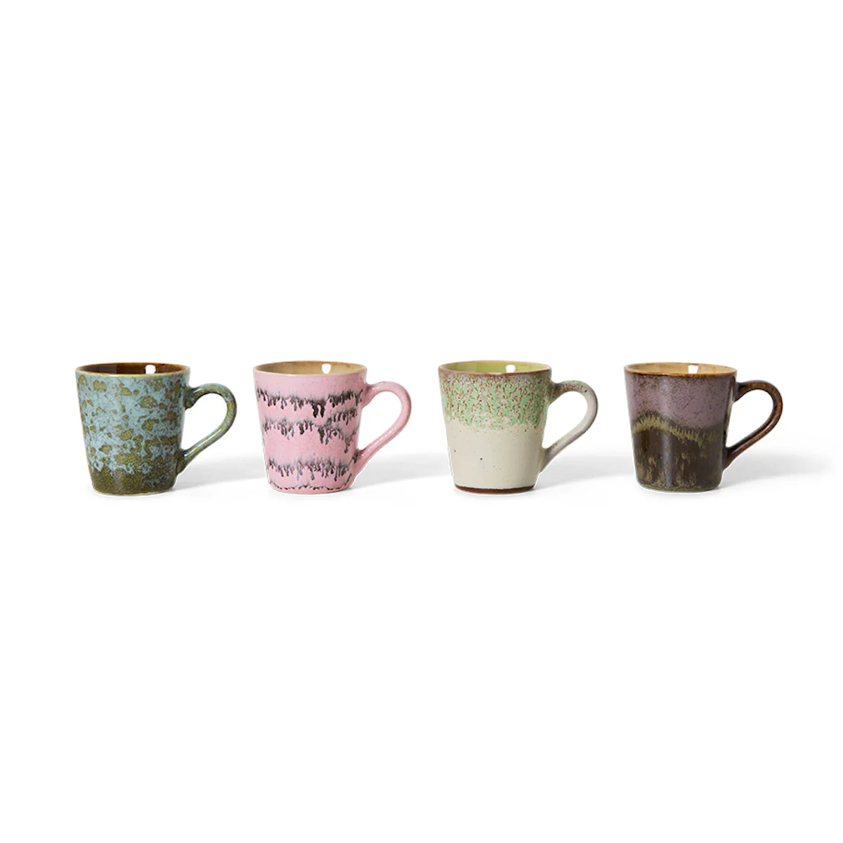 Pre-order 70s Ceramics: Espresso Mugs Brutalism, Set of 4 - Image 2