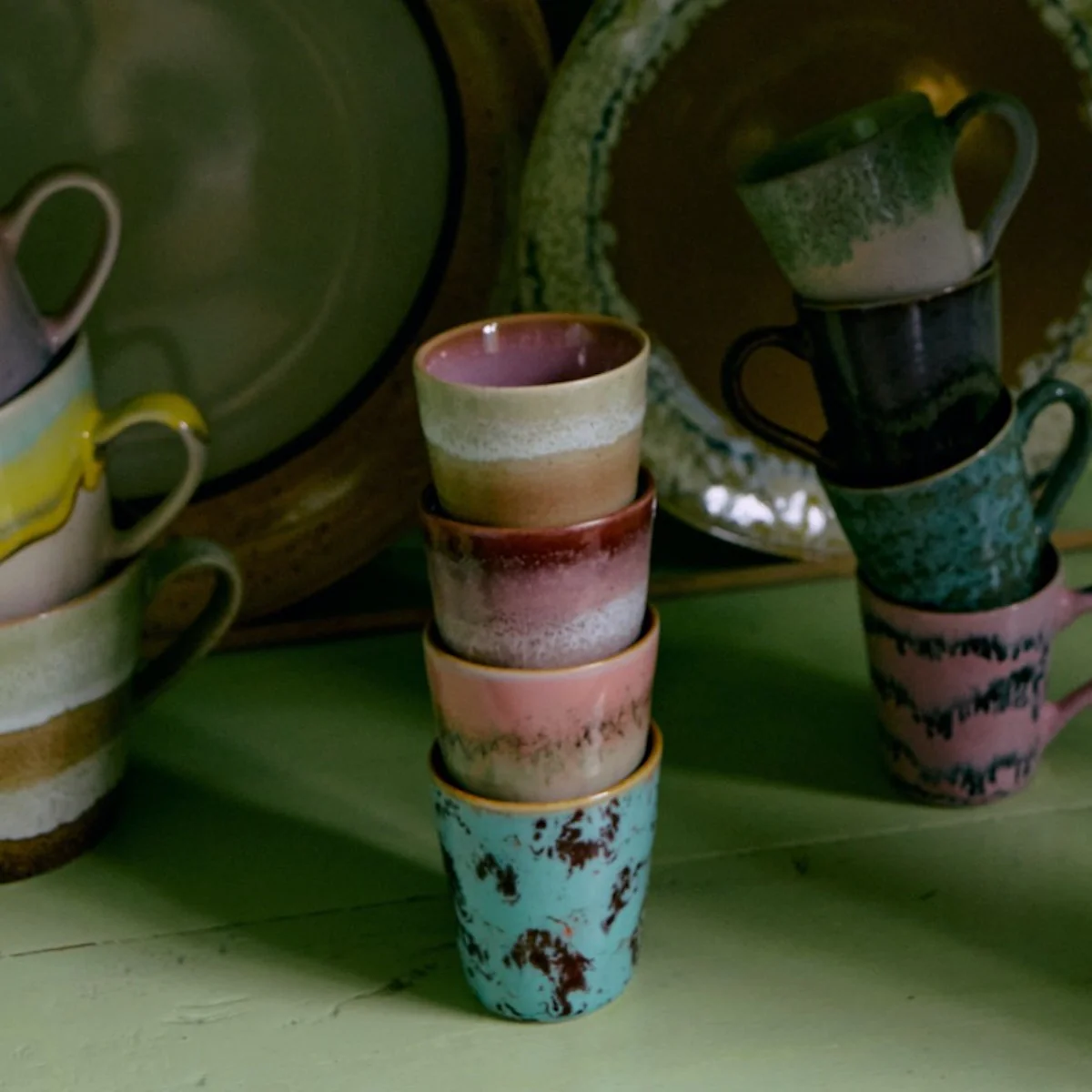 Pre-order 70s Ceramics: Espresso Mugs Brutalism, Set of 4 - Image 4