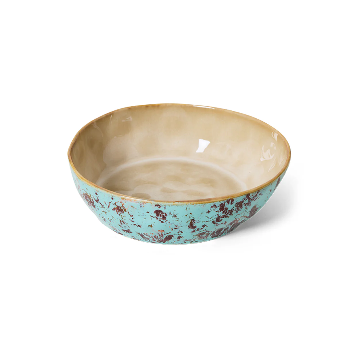 70s Ceramics: Pasta Bowls Patina, Set of 2 - Image 3