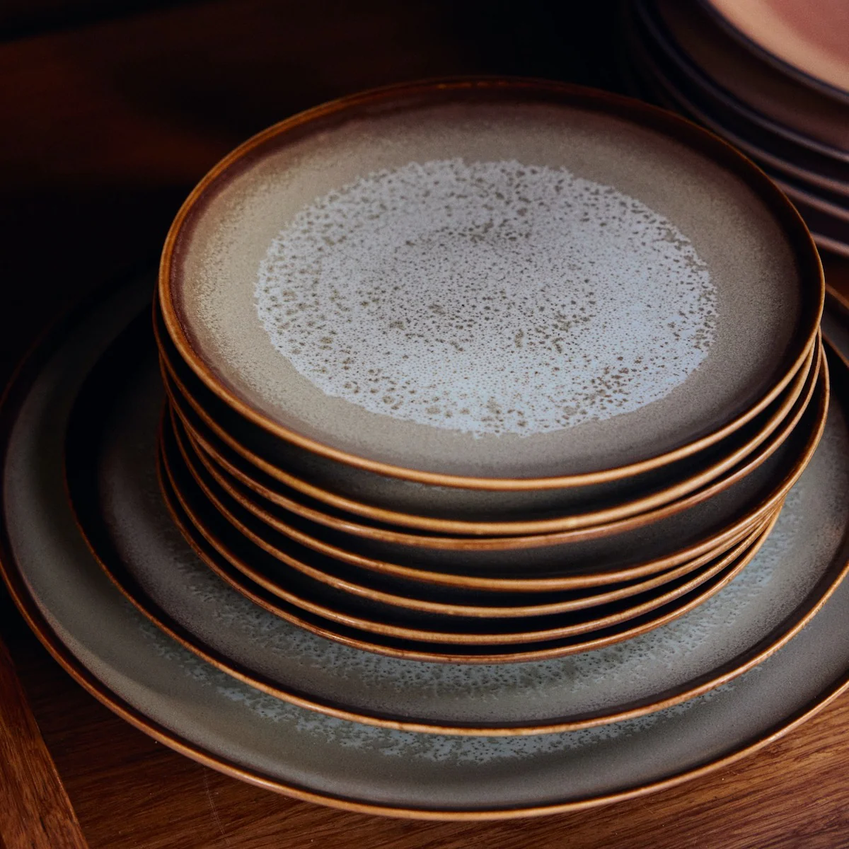 70's Ceramics Side Plate Contrast, Set of 2 - Image 3