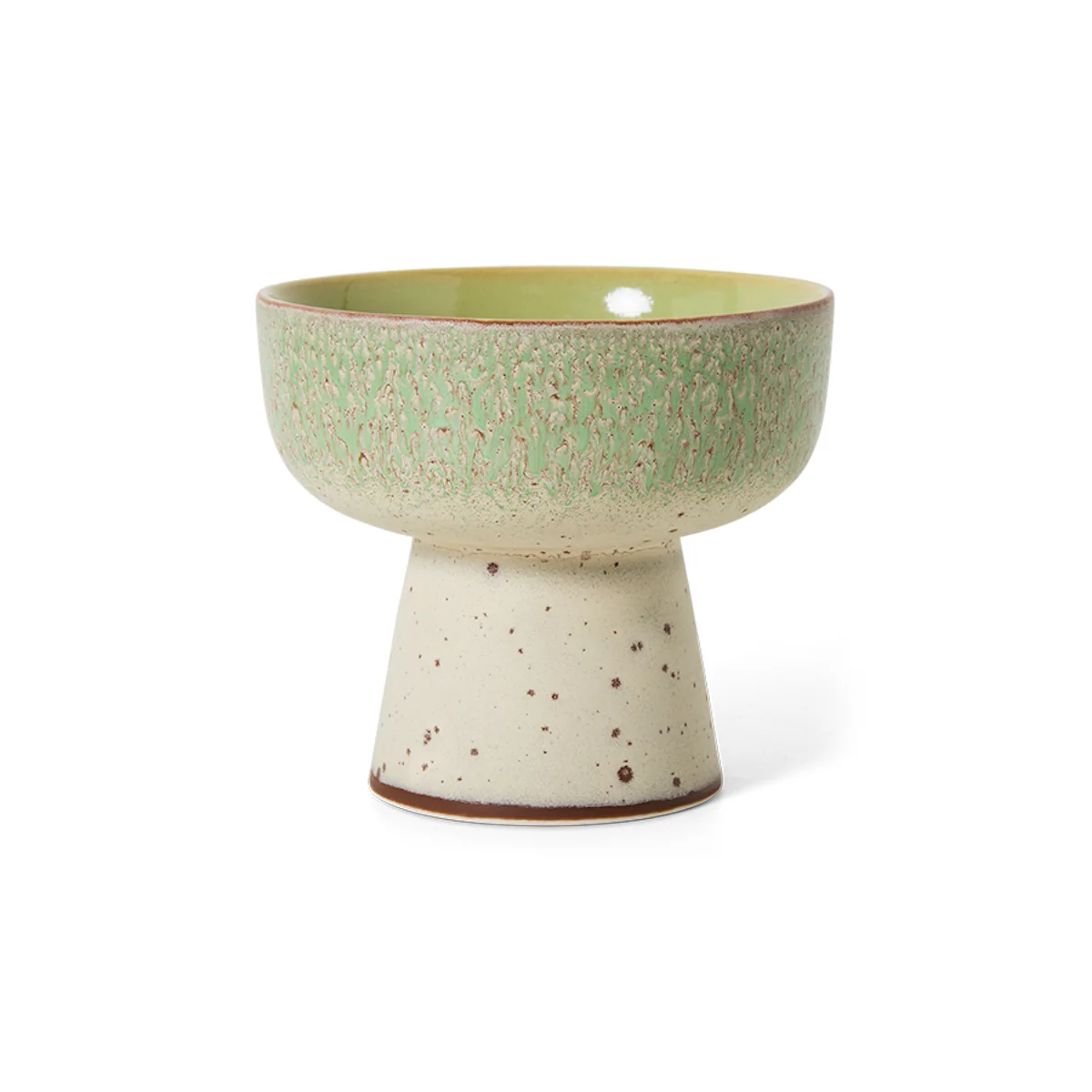 70s Ceramics: Tapas Bowl On Base Slush, L
