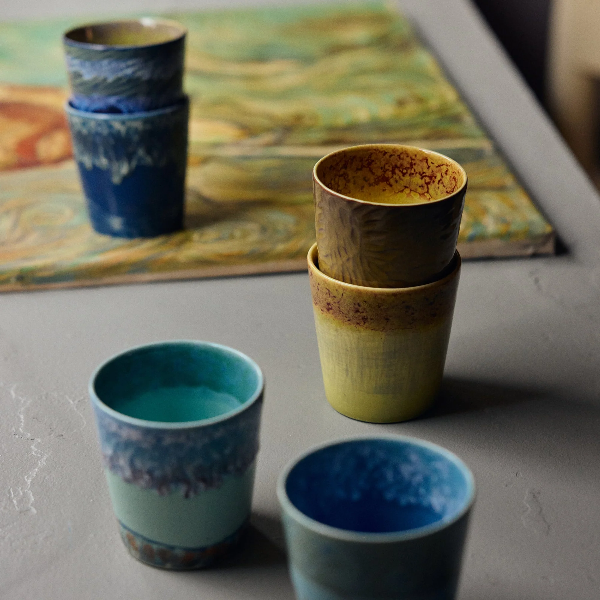 70s Ceramics: Van Gogh Coffee Mugs: Starry Night - Image 6