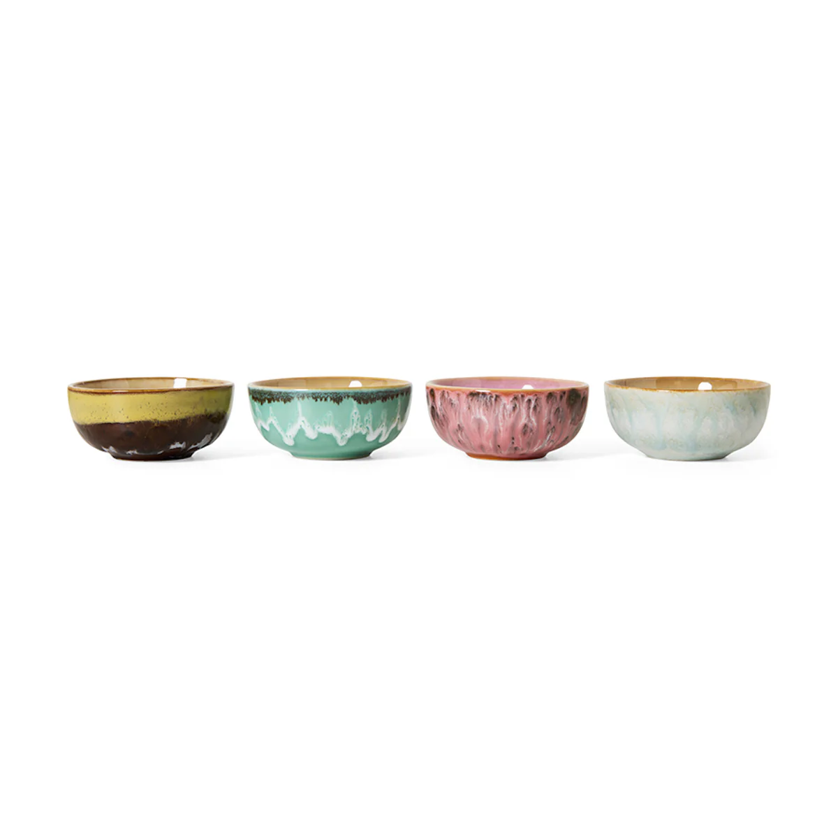 PRE ORDER 70s Ceramics: XS Bowls Modernist, Set of 4 - Image 3