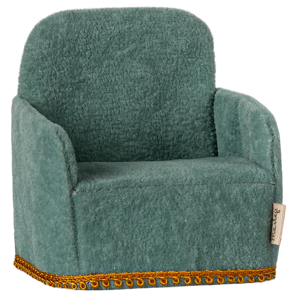 Maileg Mouse Chair Velvet Mint