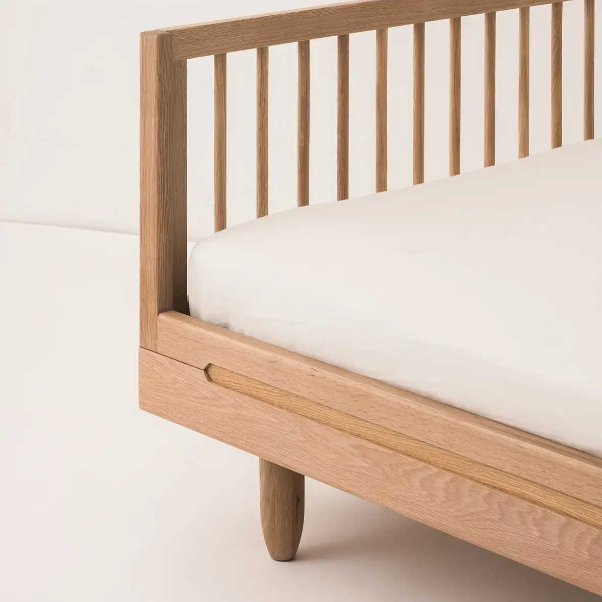 Pure Oak Wood Sofa Extension 200cm - Image 3