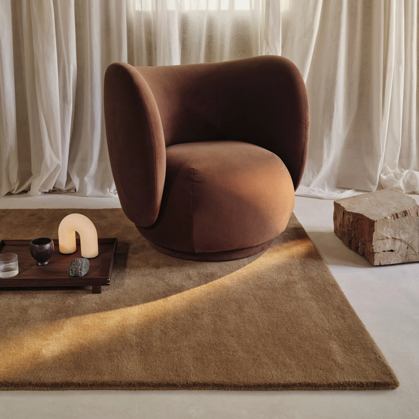 Rico Lounge Sw. Rich Velvet - 36 Soft brown