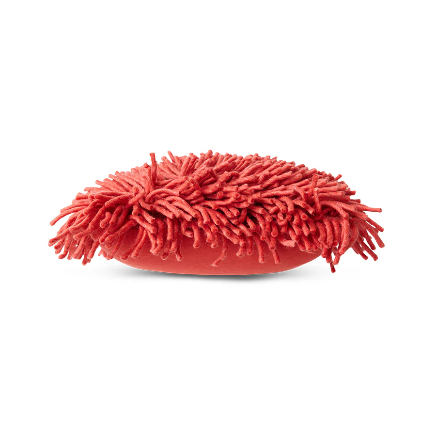Rugged Woolen Cushion Cherry Red 50 x 50cm - Image 5