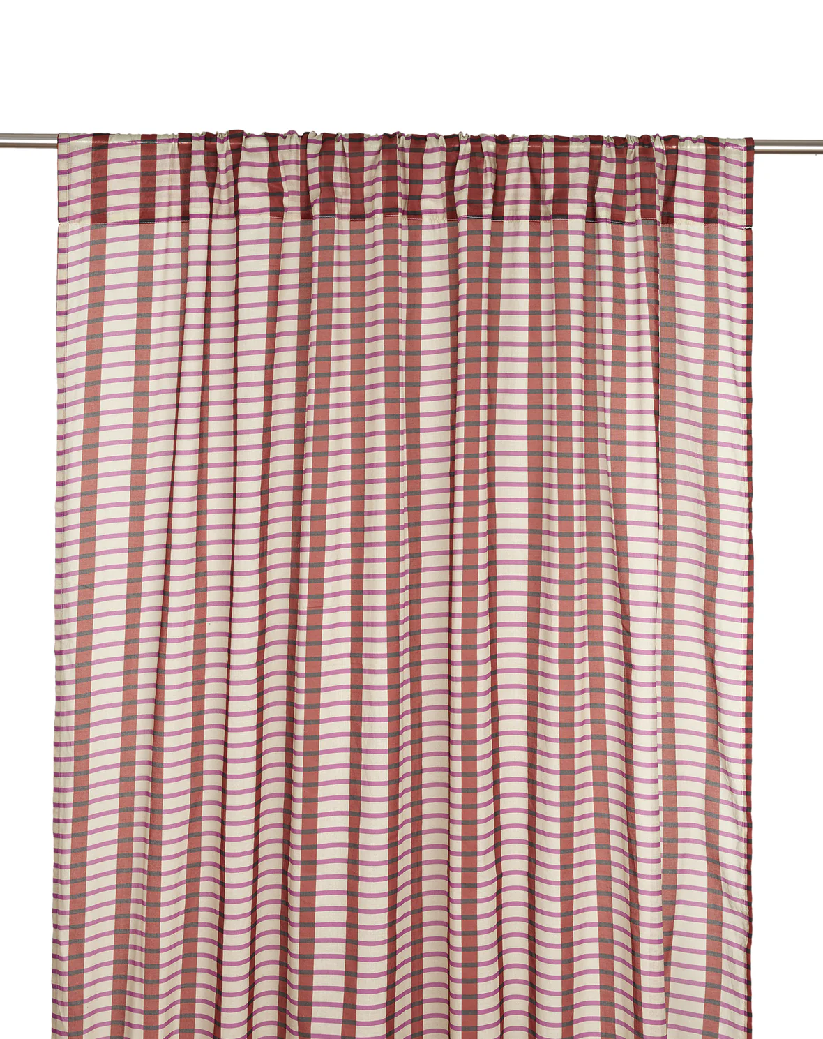 Sheer Cotton Voile Curtain Wendy - Brown Purple Mosaic - Image 3