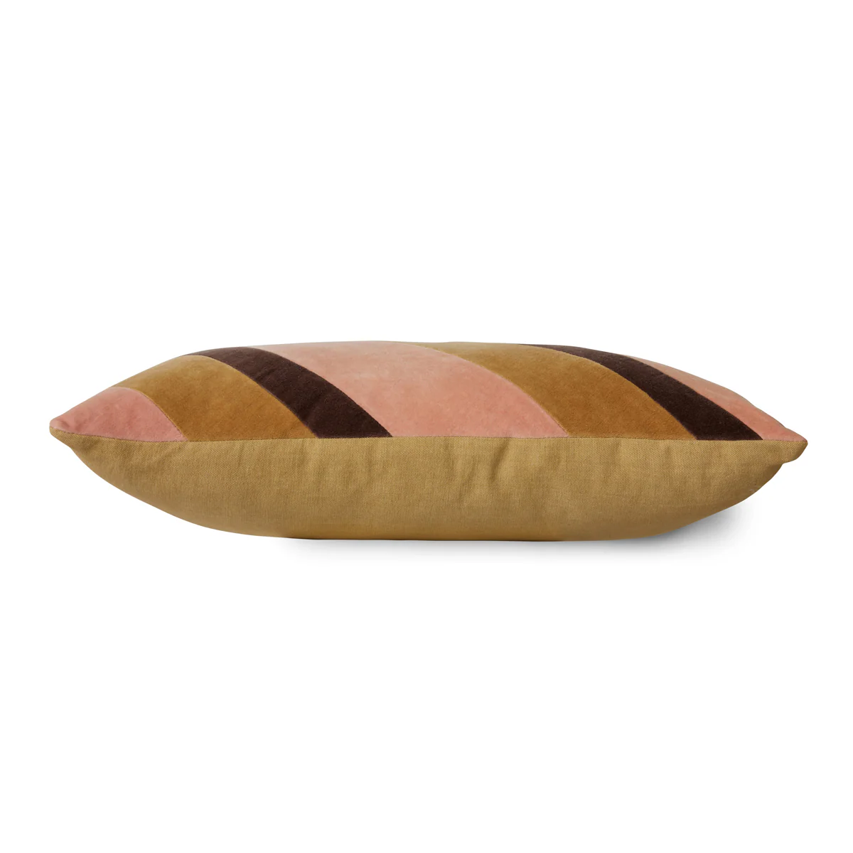 Striped Velvet Cushion Sunkissed 50 x 30cm - Image 6