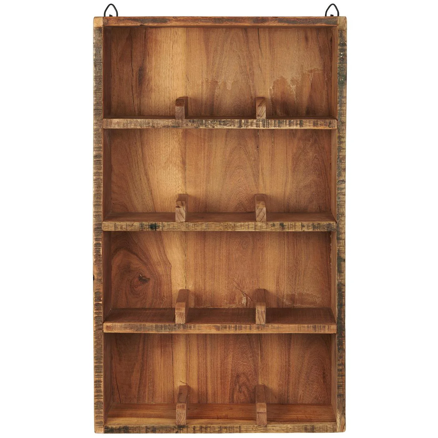 Wall shelf w/4 shelves w/dividers 12 rooms UNIQUE Wooden
