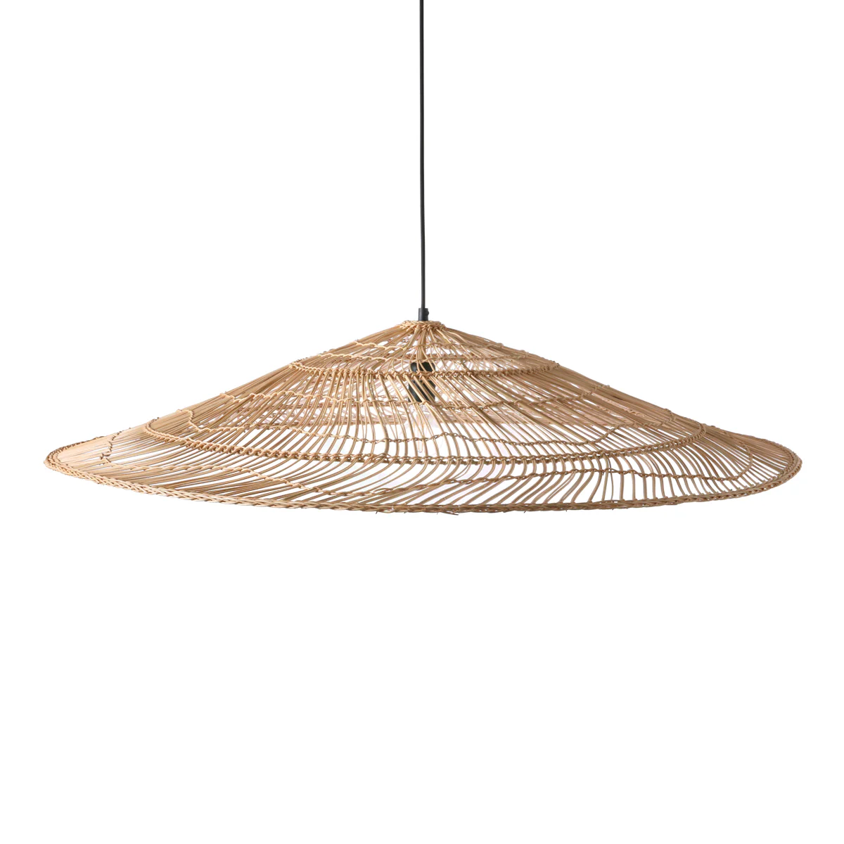Natural Wicker Pendant Triangle Lamp XL